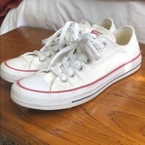 White low top Converse All Stars